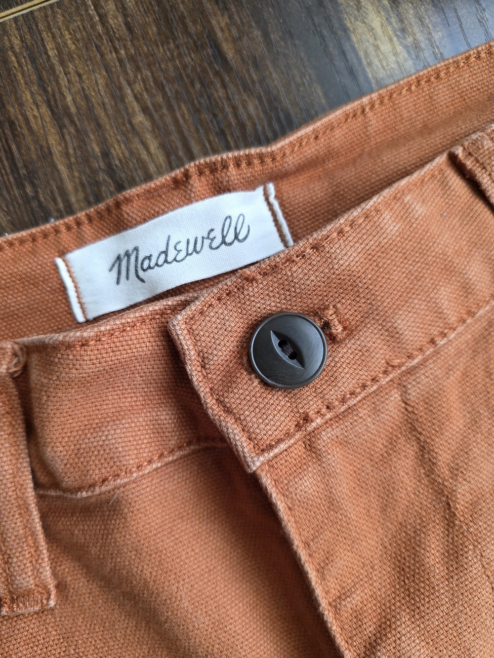 Madewell Rust Orange High-Rise Pants